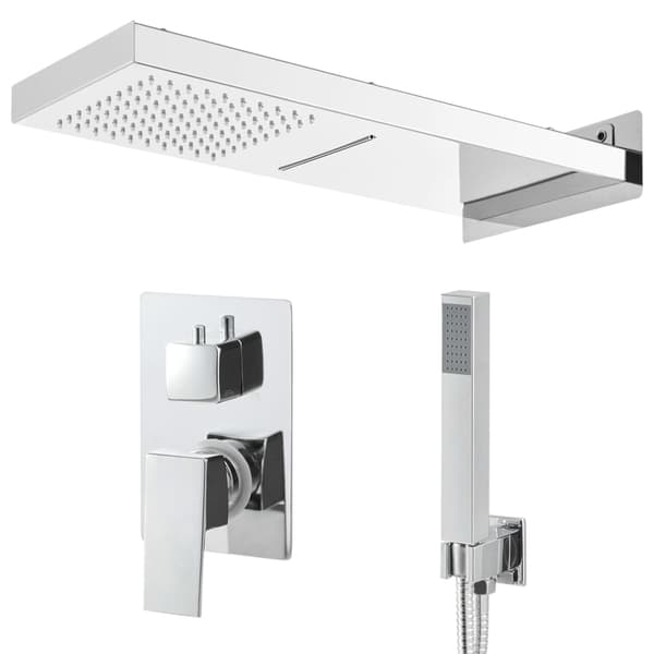 vidaXL Duschsystem rostfritt stål 201 silver