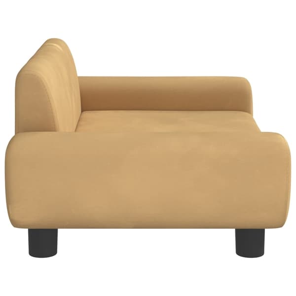 vidaXL Barnsoffa brun 70x45x33 cm sammet Brun