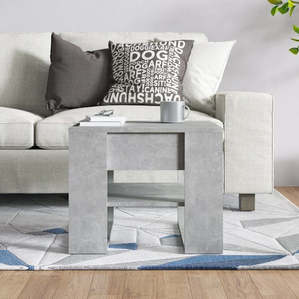 vidaXL Soffbord betonggrå 55,5x55x45 cm konstruerat trä grå