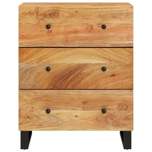 vidaXL Skänk 2 delar 60x33x75 cm massivt akaciaträ Brun