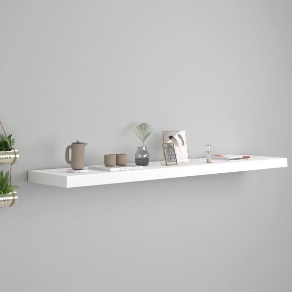 vidaXL Svävande vägghylla vit 120x23,5x3,8 cm MDF Vit