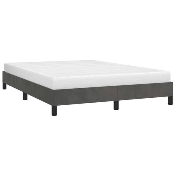 vidaXL Sängram utan madrass mörkgrå 140x200 cm sammet Grå