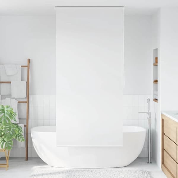 vidaXL Rullgardin för dusch 100x240 cm vit Vit