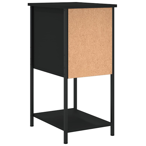 vidaXL Sängbord 2 st svart 32x42x70 cm konstruerat trä Svart