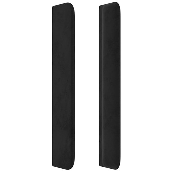 vidaXL Sänggavel LED svart 163x16x118/128 cm sammet Svart