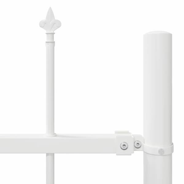 vidaXL Trädgårdsstängsel 4 pcs Vit 6,8 x 1 m Pulverlackerad stål Vit