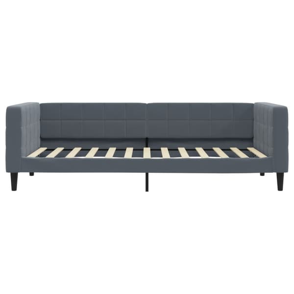 vidaXL Dagbädd utdragbar mörkgrå 100x200 cm sammet Grå