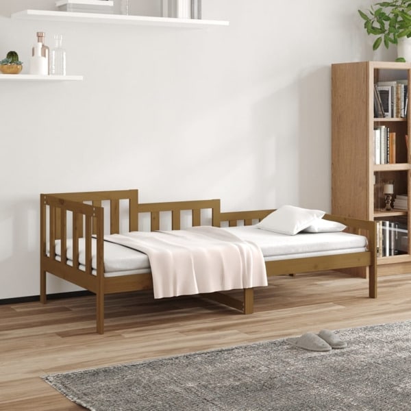 vidaXL Dagbädd honungsbrun 80x200 cm massiv furu Brun