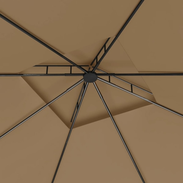 vidaXL Paviljong 3x3x2,7 m taupe 160 g/m² Taupe