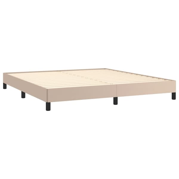 vidaXL Sängram cappuccino 160x200 cm konstläder Brun