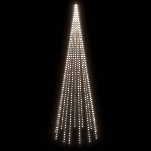 vidaXL Julgran på flaggstång kallvit 732 LEDs 500 cm Cold white