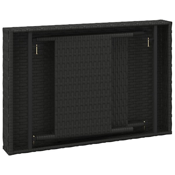 vidaXL Hopfällbart sidobord svart 60x40x38 cm konstrotting Svart