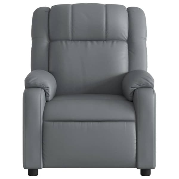 vidaXL Elektrisk reclinerfåtölj grå konstläder Grå