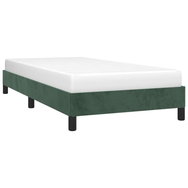 vidaXL Sängram mörkgrön 90x190 cm sammet Grön