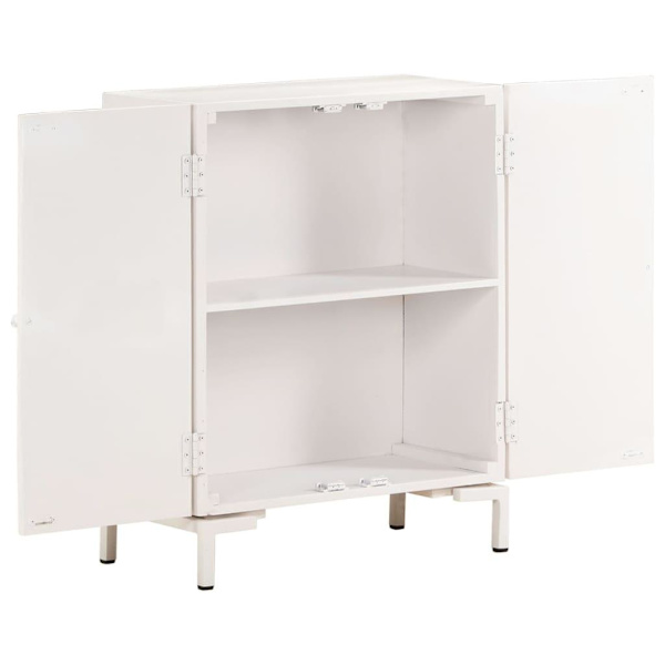 vidaXL Skänk 60x30x76 cm massivt mangoträ Vit