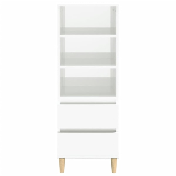 vidaXL Högskåp vit högglans 40x36x110 cm konstruerat trä Vit