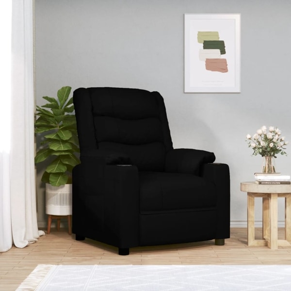 vidaXL Reclinerfåtölj svart konstläder Svart