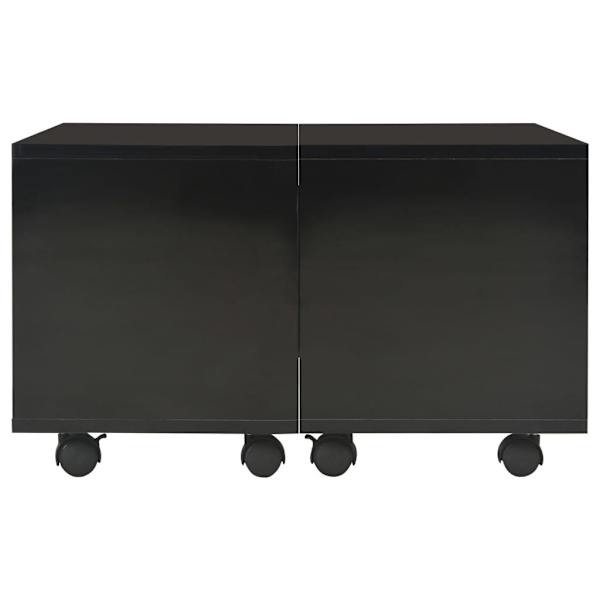 vidaXL Soffbord högglans svart 60x60x35 cm spånskiva Svart