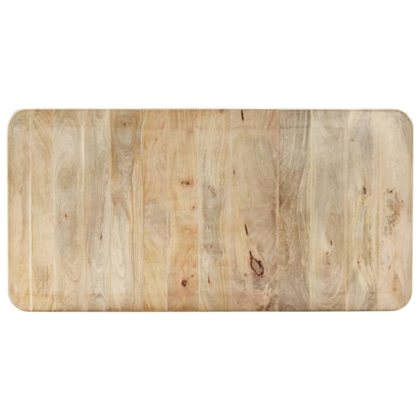 vidaXL Matbord 180x90x76 cm massivt mangoträ Brun