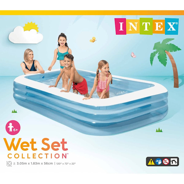 INTEX Familjepool Swim Center Family Pool 305x183x56 cm Blå