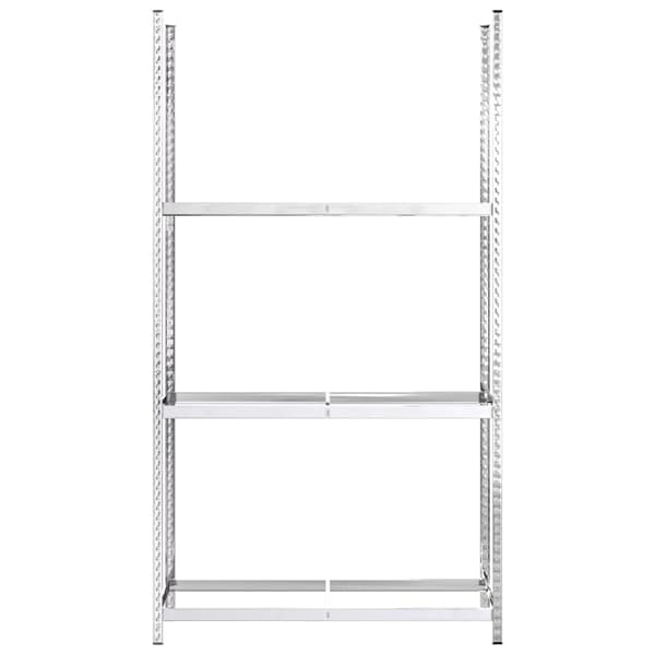 vidaXL Däckställ 3 hyllplan silver 110x40x200 cm stål Silver