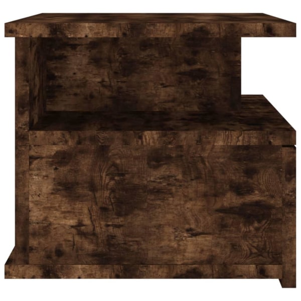 vidaXL Svävande sängbord rökfärgad ek 40x31x27 cm konstruerat tr Brun