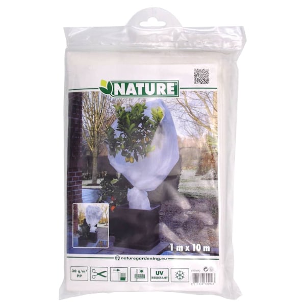 Nature Frostskydd för växter fleece 30 g/m² vit 1x10 m Vit