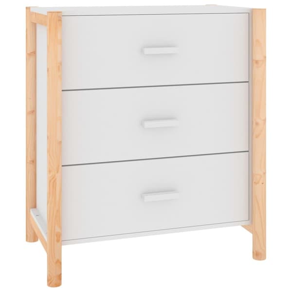 vidaXL Skänk vit 62x38x70 cm konstruerat trä Vit
