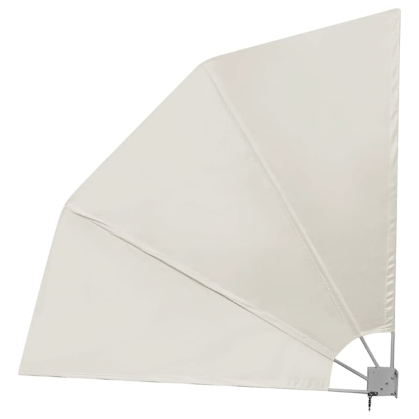 vidaXL Vindskydd för altan hopfällbar 210 x cm Krämfärg Creme