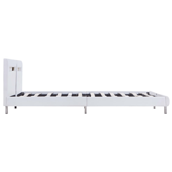 vidaXL Sängram med LEDs utan madrass vit 180x200 cm Vit