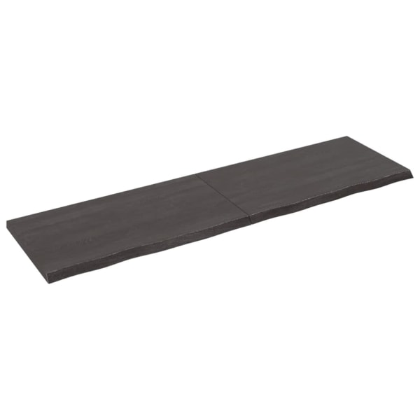 vidaXL Bordsskiva mörkbrun 180x50x(2-4) cm behandlad massiv ek Brun
