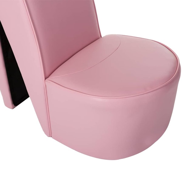 vidaXL Stol klacksko rosa konstläder Rosa