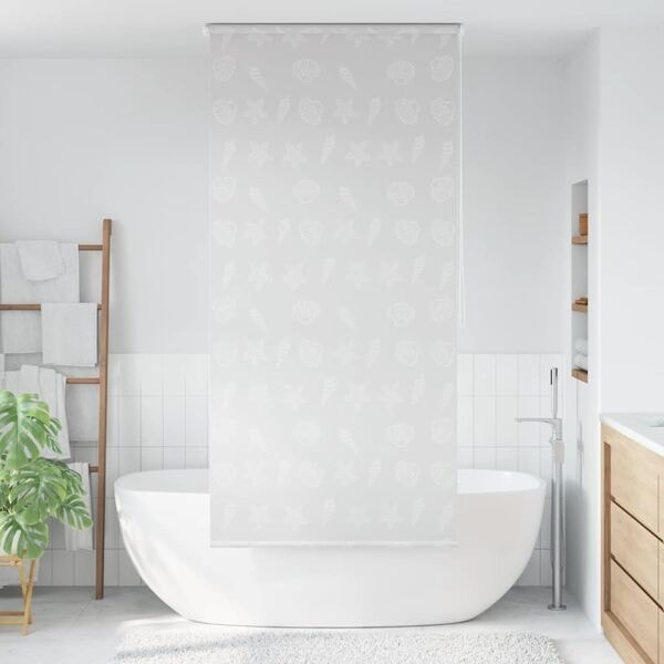 vidaXL Rullgardin för dusch 120x240 cm sjöstjärna grå
