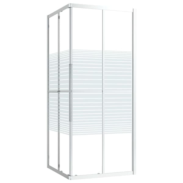 vidaXL Duschvägg ESG 80x80x180 cm Transparent