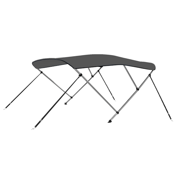 vidaXL Båtkapell 3 bågar antracit 183x160x137 cm Anthracite