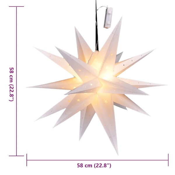 HI LED-julstjärna 58 cm Guld