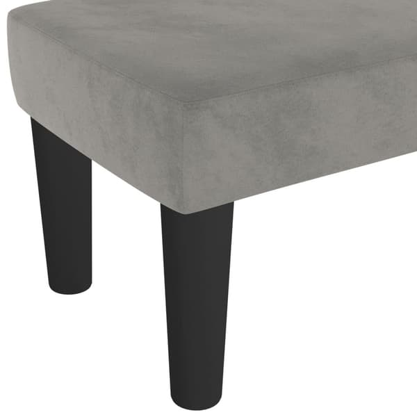 vidaXL Bänk ljusgrå 70x30x30 cm sammet Grå