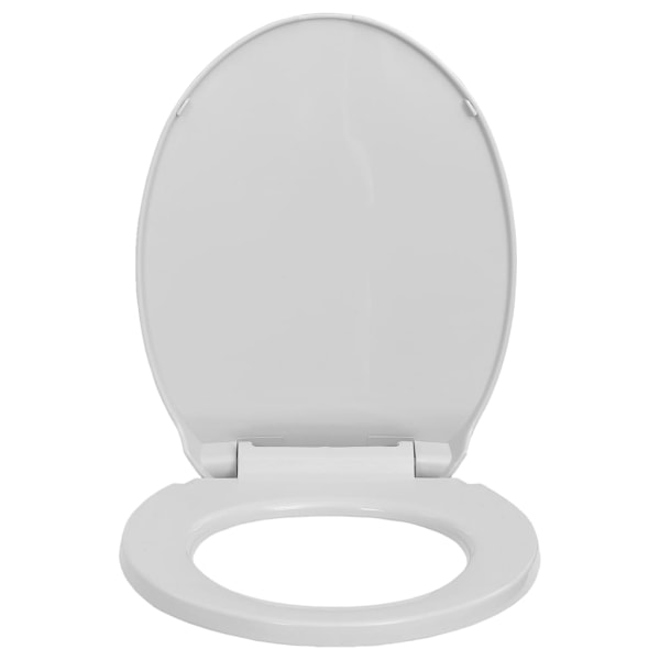 vidaXL Toalettsits mjuk stängning ljusgrå oval grå