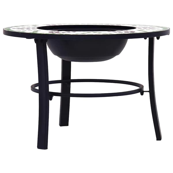 vidaXL Eldfat med mosaik grön 68cm keramik Grön