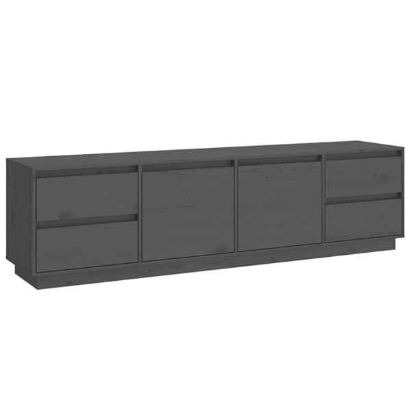 vidaXL Tv-bänk grå 176x37x47,5 cm massiv furu Grå