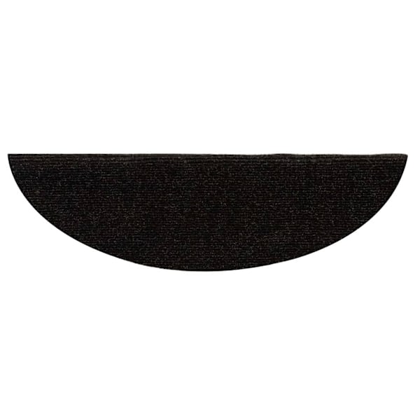 vidaXL Trappstegsmattor självhäftande 5 st mörkbrun 56x17x3 cm brodyr Brun