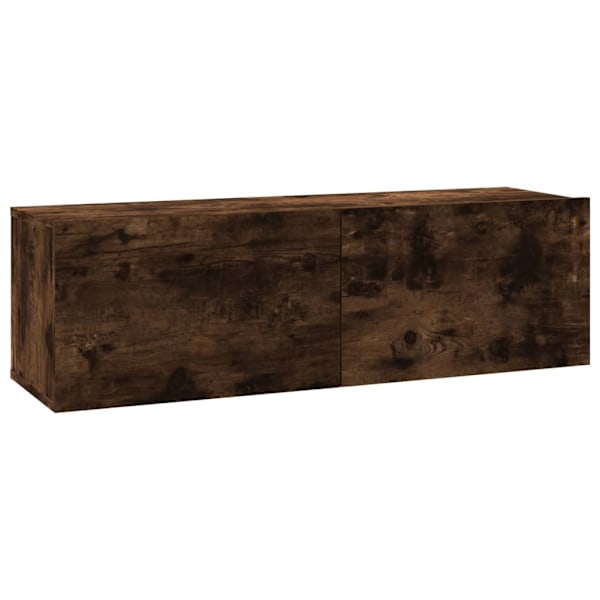 vidaXL Tv-bänk för vägg rökfärgad ek 100x30x30 cm konstruerat trä Brun