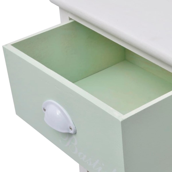 vidaXL Shabby Chic French byrå 5 lådor trä Vit