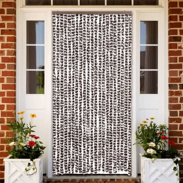 vidaXL Insektsdraperi brun och vit 90x220 cm chenille Brun