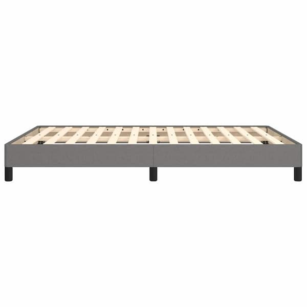 vidaXL Sängram utan madrass mörkgrå 140x200 cm tyg Grå