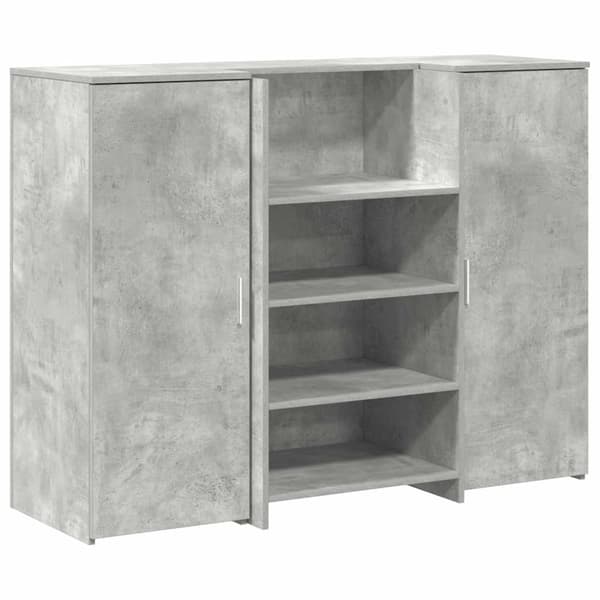 vidaXL Receptionsdisk betonggrå 135x50x103,5 cm konstruerat trä Grå