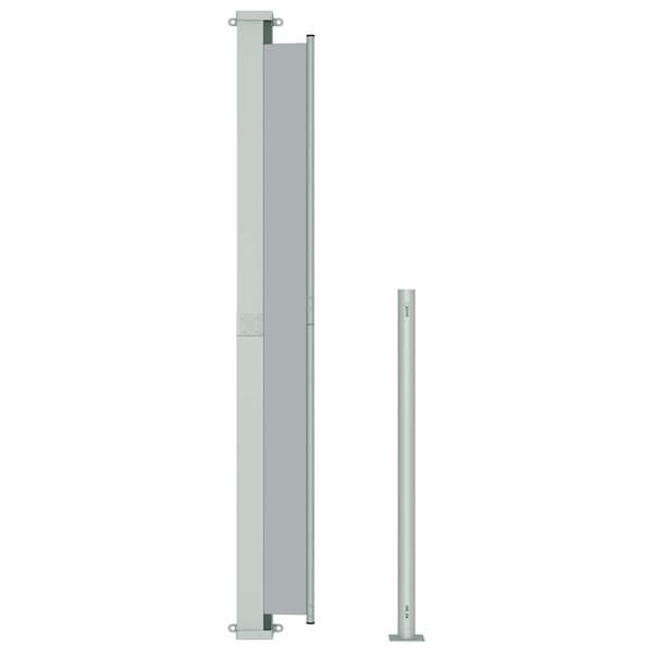 vidaXL Infällbar sidomarkis 180x500 cm grå grå