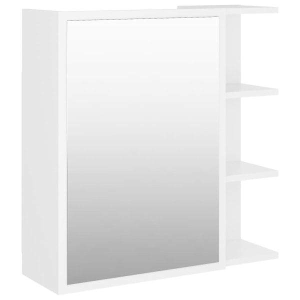 vidaXL Spegelskåp för badrum vit 62,5x20,5x64 cm konstruerat trä Vit