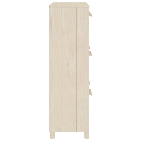 vidaXL Skoskåp honungsbrun 59,5x35x117 cm massiv furu Brun