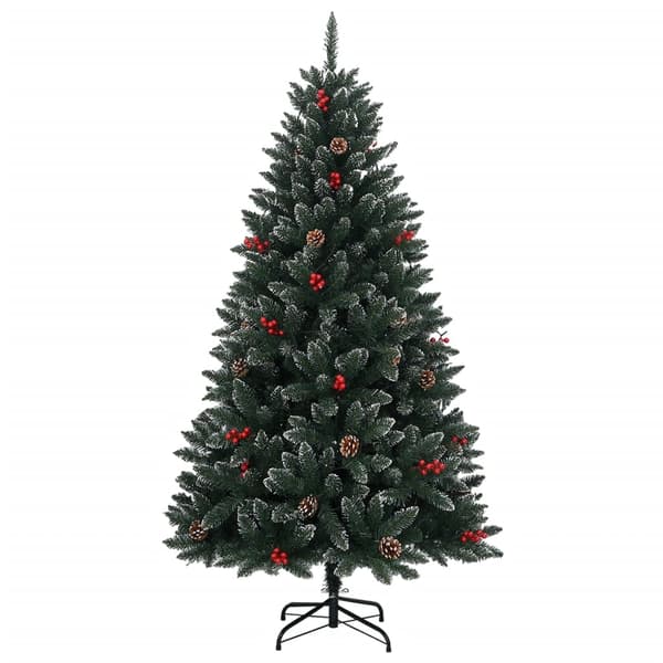 vidaXL Plastgran 300 LEDs 180 cm Grön